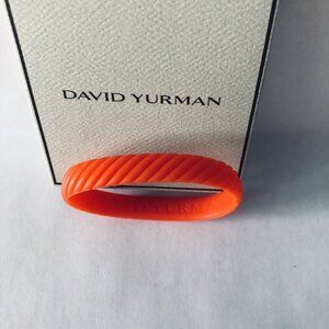 David Yurman Orange Rubber Bracelet Sz XS/S DY Box Included Pride Awareness